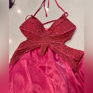 PINK SEQUIN BUTTERFLY DRESS - PERFECT FOR TAYLOR SWIFT ERAS TOUR/OLIVIA RODRIGO